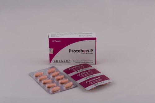 Calcium Carbonate 500 mg+ Vitamin D3 200 IU (Protebon-P)